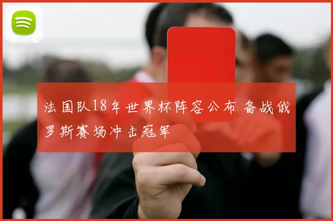 法国队18年世界杯阵容公布 备战俄罗斯赛场冲击冠军